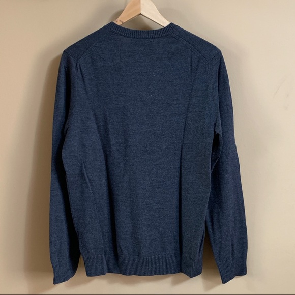 Banana Republic Grey 100% Extra Fine Merino Wool V-Neck Sweater - Picture 3 of 8